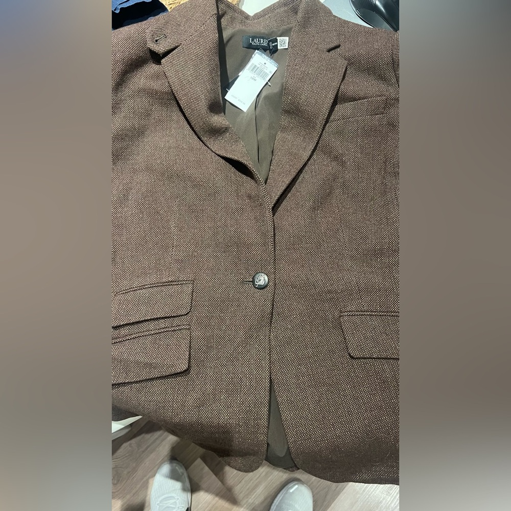 Ralph Lauren Brown Textured Blazer